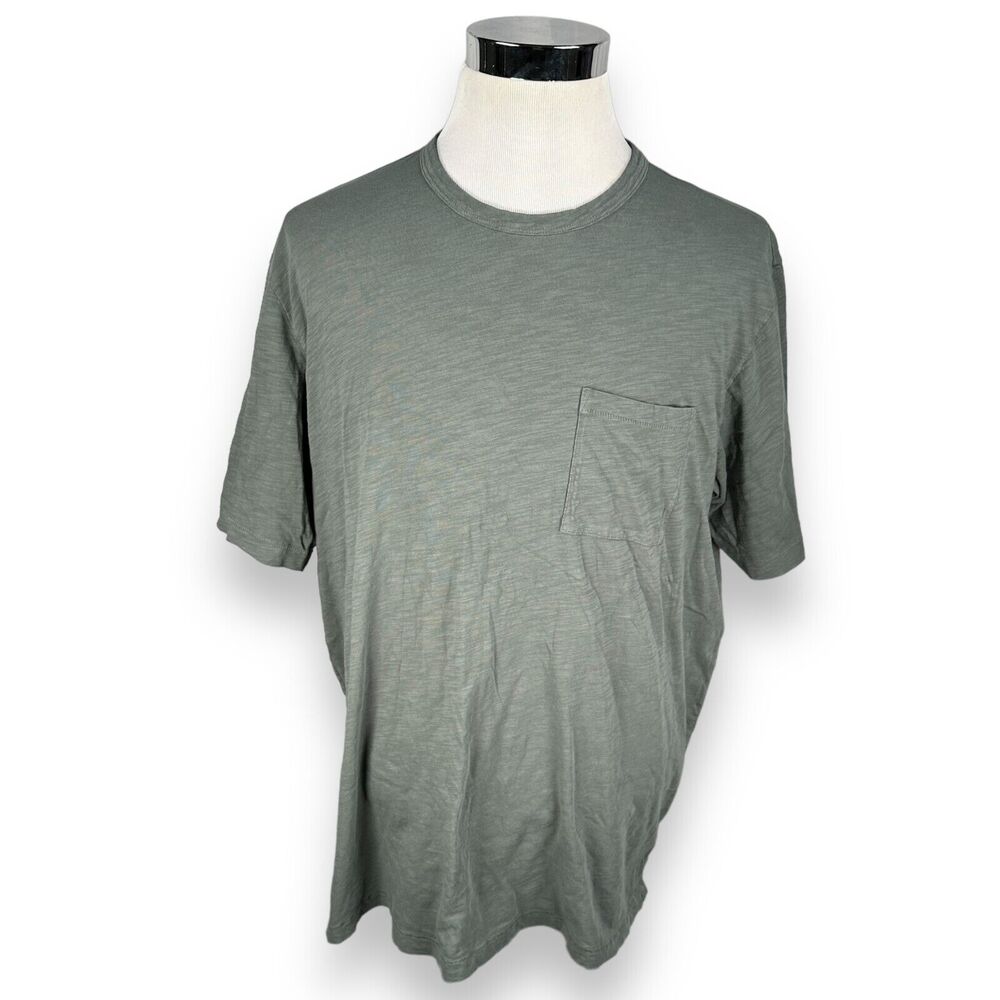 Forty Five T-Shirt Men's 3XL XXXL Green Heather 100% Cotton‎ Pullover Tee Pocket